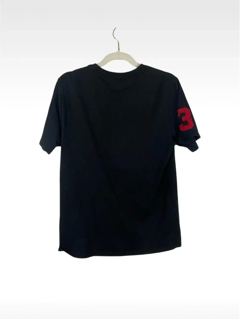 Ralph Lauren Polo Black T-Shirt Red Big Pony Logo Boys Size Large 12-14